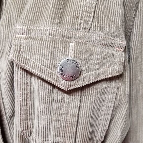 VINTAGE Gloria Vanderbilt Corduroy Utility Jacket - Picture 3 of 8